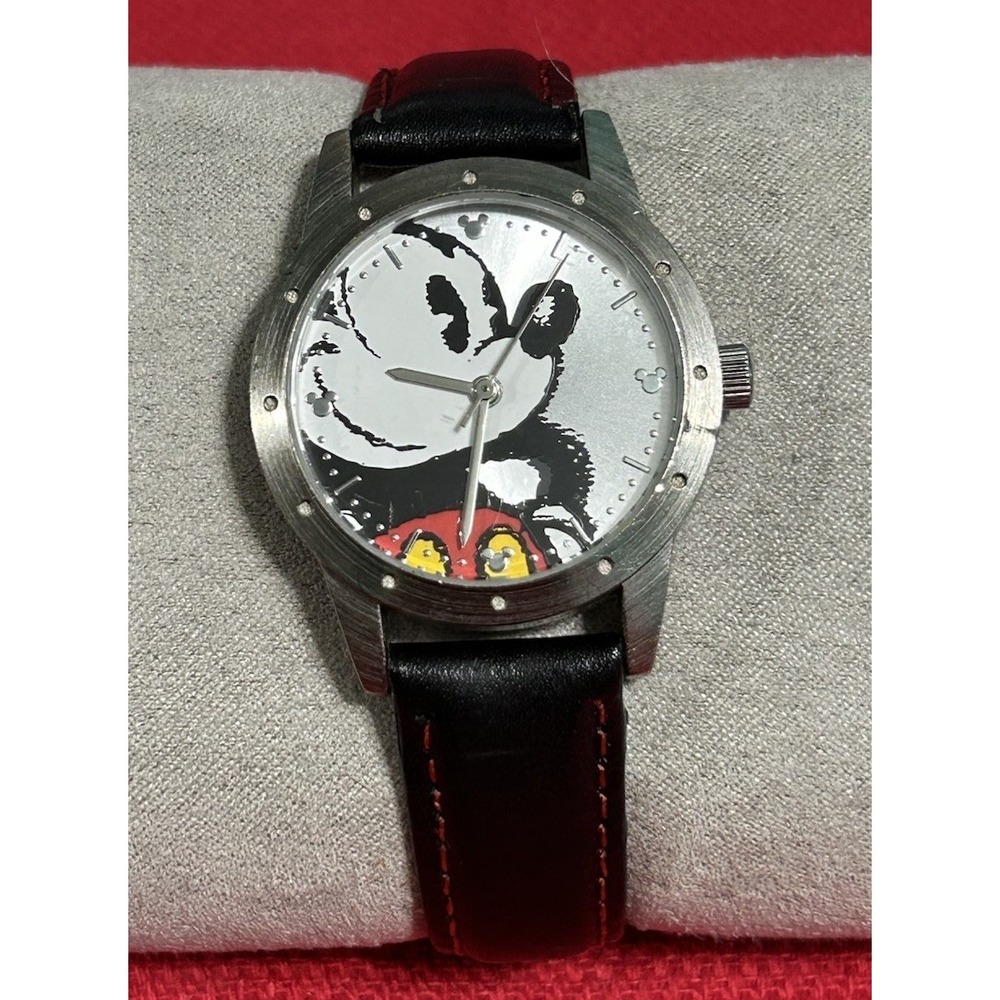 Walt Disney World Watch Silver Tone Mickey Mouse Logo Limited Editn, New Battery